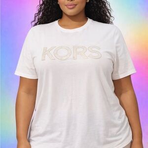 Michael Kors White Logo Tee